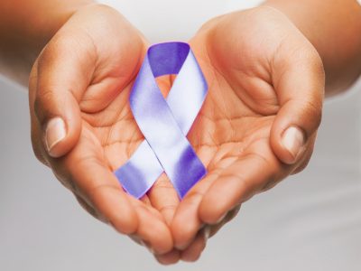gastric cancer periwinkle ribbon hands