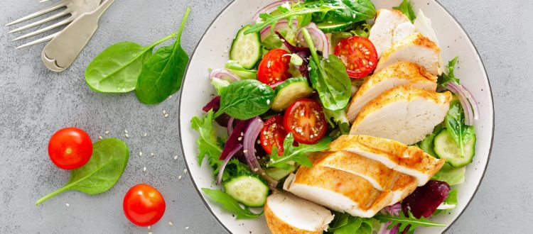 chicken white meat salad nutrition